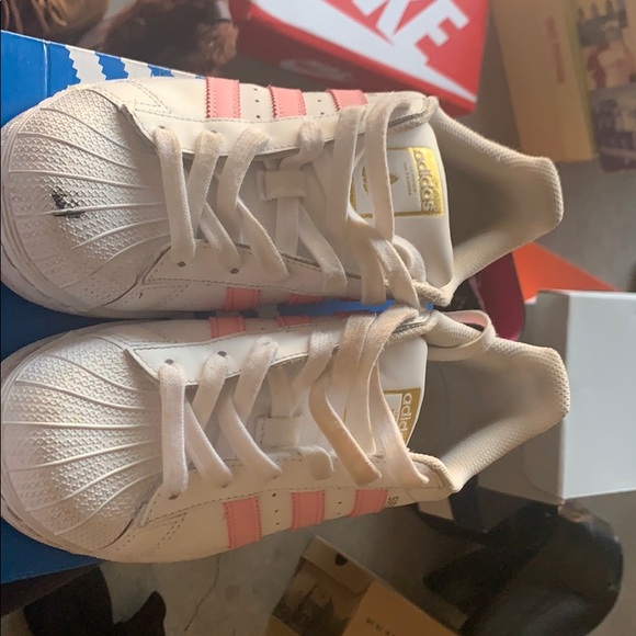 Other - Pink adidas superstar( has a black spot )